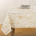 thumbnail image 3 of Fennco Styles Distressed Metallic Foil Design Cotton Table Linen, 3 of 7