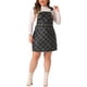 thumbnail image 1 of Vestido de tirantes ajustables de cuadros vintage para mujeres de tallas grandes GRACE & GRANDEUR 3X azul marino, 1 of 1