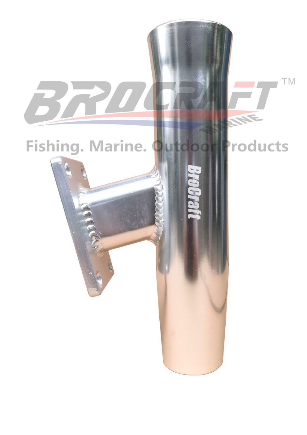 Brocraft Aluminum Tournament Style Single Rod Holder ,Wall Mounted