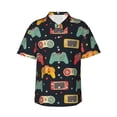 thumbnail image 2 of Picia Retro Video Game Gentle Cotton Regular Fit Short Sleeve Casual Hawaiian Shirt for Men-Large, 2 of 9