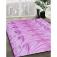 thumbnail image 3 of Ahgly Tapis Rond Lavable en Machine Intérieur Transitionnel Fleur Rose, 4 Pieds Rond, 3 of 7