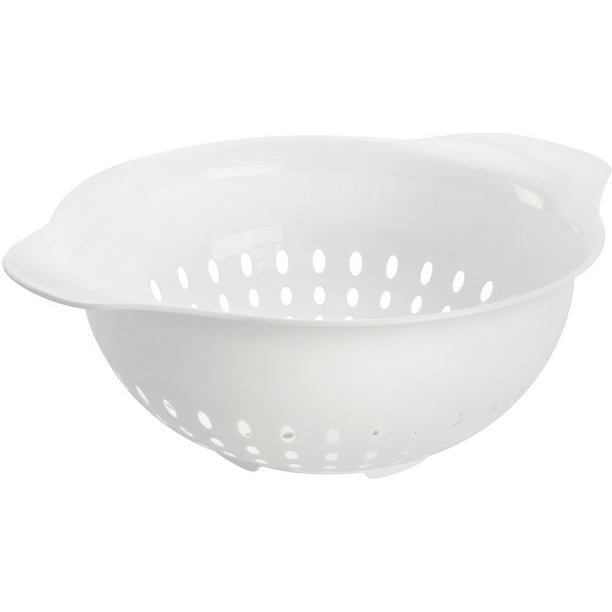 Mainstays Plastic 3 Quart White Colander - Walmart.com