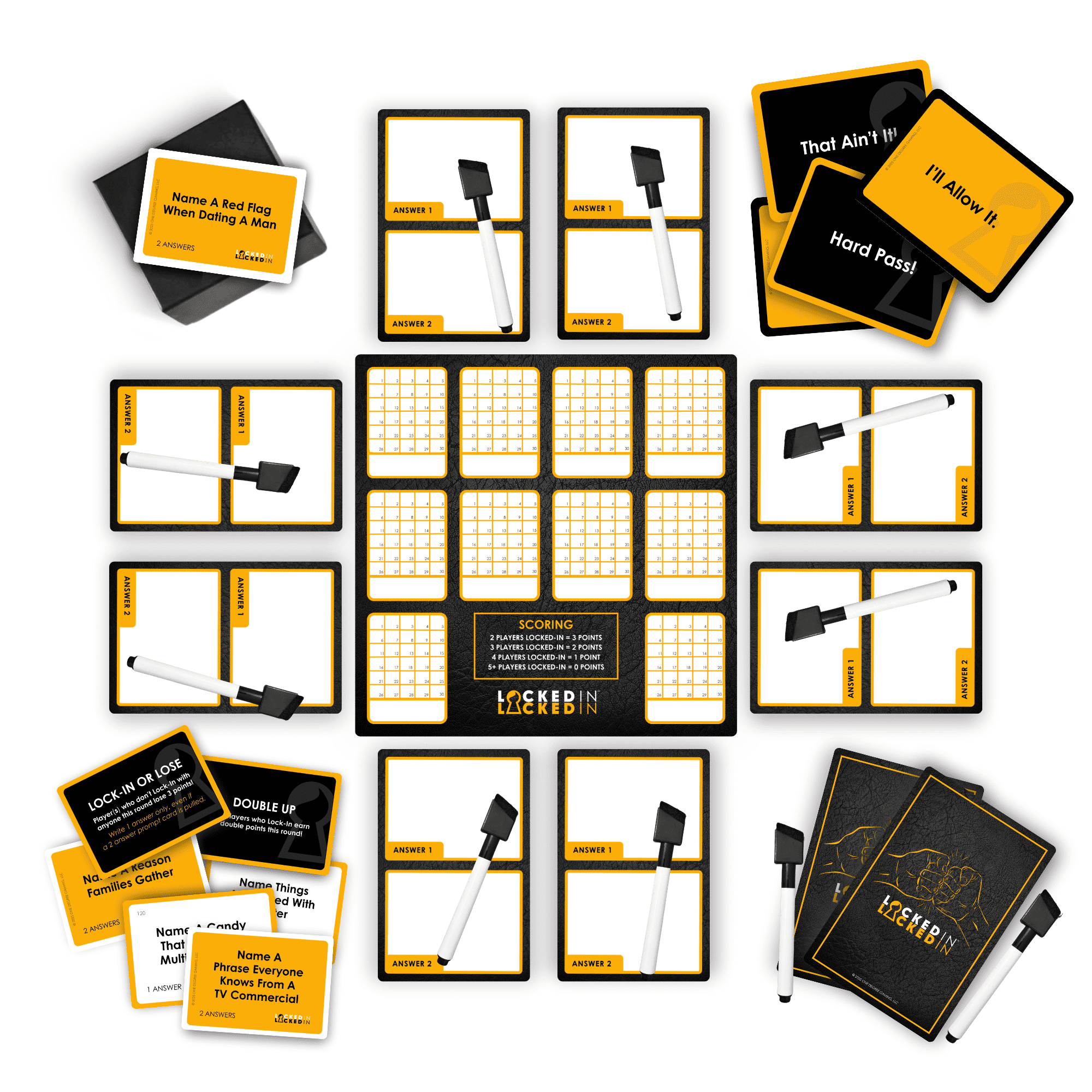 Locked-In Party Card Game – 400 Prompts for Game Night, Parties & Icebreakers  – 2–10 Players