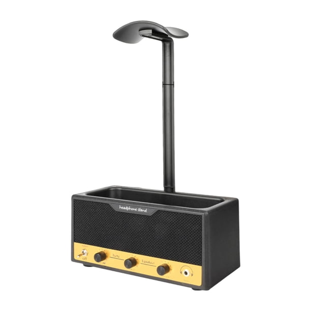 Soporte para auriculares con base de almacenamiento, soporte para exhibición de auriculares, organizador de escritorio para DJ, , oficina y