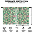 thumbnail image 2 of Blackout Kids Curtains,Green Daisy Flower Pink Blooms Pattern Childrens Insulated Curtains Set Of 2,Bedroom Essentials,Toddler Room Decor 42"x54", 2 of 5
