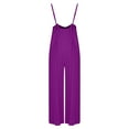 thumbnail image 4 of Zekutng 2 Piece Sets for Women Loose Washed Frayed Wide Leg Overalls with Denim Jumpsuit,Sizes S-3XL, 4 of 7