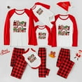 thumbnail image 2 of Festive Family Matching Christmas Pajamas Set with Merry and Bright Design, Sizes NB to 6XL with Pet Outfit, 2 of 7