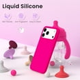 thumbnail image 3 of Compatible with iPhone 17 Pro Max Case,Slim Liquid Silicone 4 Layers Soft Gel Rubber Shockproof Protective Phone Case 6.9" with Anti-Scratch Microfiber Lining-Hot Pink, 3 of 7
