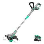 Litheli 20V 12" Cordless String Trimmer, Battery Powered Grass Trimmer & Wheeled Edger with 2.0Ah Battery and Charger