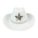 thumbnail image 4 of Sombrero de vaquero, sombrero de vaquera, gorras para festivales, mujeres, niñas, montar a caballo Blanco, 4 of 9