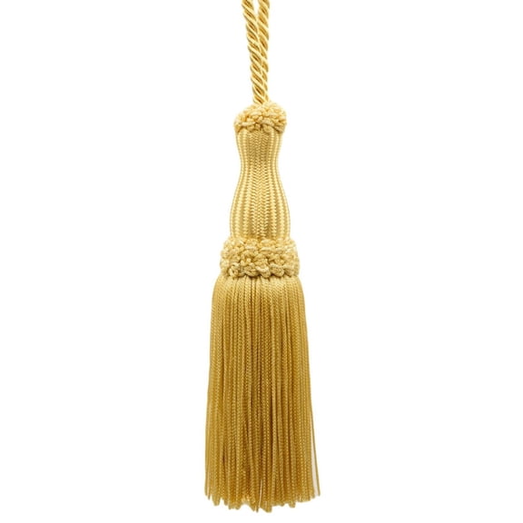 Decorative Silky 5" (12.5cm) Key Tassel, 5" (12.5cm) Loop # SKT,, Light Gold #B7 (Light Yellow Gold) Sold Individually