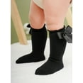 thumbnail image 4 of Dalrosia Baby Girls Bow Knee High Socks Toddlers Ruffled Tube Socks Infant Long Stockings School Uniform Leggings, 4 of 5