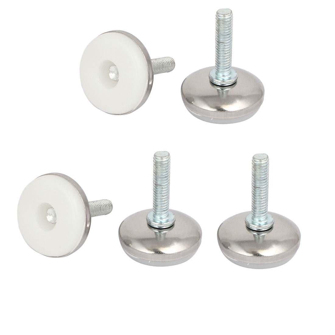 Furniture Table Desk Adjustable Thread Glide Leveling Feet M6x25mm 5pcs