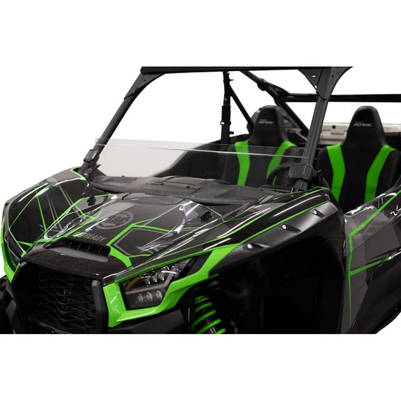 Tusk Removable Half Windshield Clear - Scratch Resistant For Compatible with Kawasaki Teryx KRX 1000 Blackout Edition 2025-2026