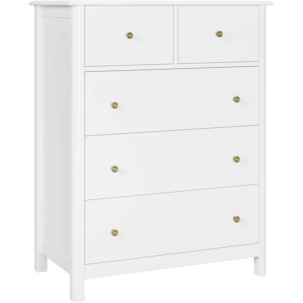 Homfa Horizontal Dresser Modern Dresser of 5 Drawers, Dresser Chest