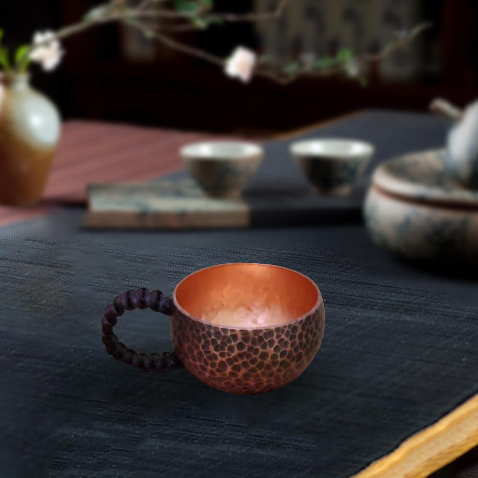 kowaku Chinese Copper Tea Cup Japanese Sake Cup s Cup Small Capacity Kung Fu Teacup Tea Mug for Espresso Party Outdoors