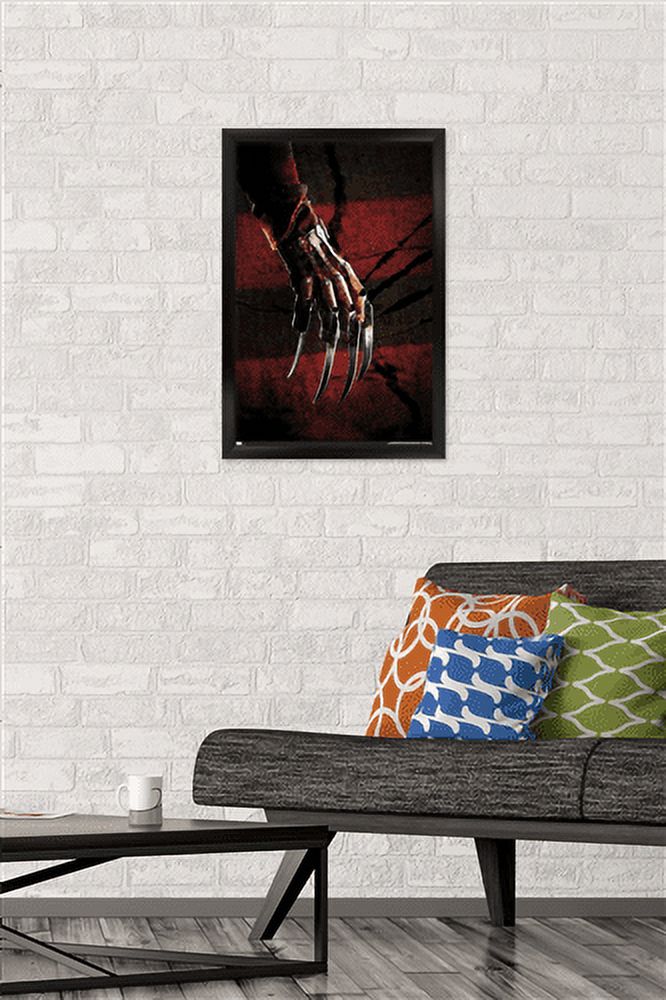 A Nightmare on Elm Street - Hand Stripes Wall Poster, 14.725" x 22.375", Framed