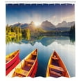 thumbnail image 3 of Ambesonne Fishing Shower Curtain, Lake Sailboats, 69"Wx75"L, Multicolor, 3 of 3