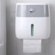 thumbnail image 5 of Soporte de Papel Higiénico Montada en la Pared, Caja de Almacenamiento de Tejido Higiénico de Doble Capa Fácil de Instalar Respirdo Adhesivo Con Cajón para Baño Familiar, 5 of 8