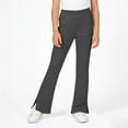 thumbnail image 5 of Girls Flare Leggings, Girl’s Side Split Elastic Waist Pull on Yoga Pants with Pockets , Dark Gray, 12-13 Years, 5 of 9
