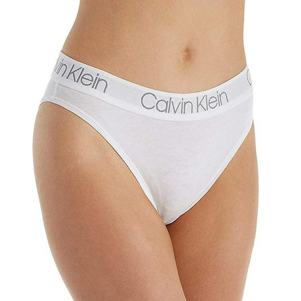 Calvin Klein Women's Body Cotton High Leg Tanga, White, L 