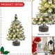 thumbnail image 4 of Árbol de Navidad blanco con luces LED integradas | Decoración navideña con temática de nieve para escritorio y hogar | 3 tamaños disponibles, 4 of 5