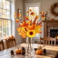 thumbnail image 4 of Halloween Artificial Branches, Fall Maple Leaf Decoration, Thanksgiving Home Decor, Autumn Harvest Accent, Pumpkin Floral Arrangement, Vase Filler Ornament, Seasonal Party Display, 4 of 7
