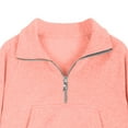 thumbnail image 4 of TAmten Girls Half Zip Sweatshirt Long Sleeve Pullover Crop Tops Kids Lightweight Fashion Winter Clothes(Pink,7-8 Years), 4 of 7