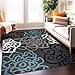 thumbnail image 3 of Tapis Contemporain Moderne à Fleurs Gris 5 Pieds 3 Pouces X 7 Pieds 3 Pouces, 3 of 4