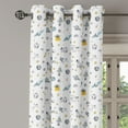 thumbnail image 3 of Ambesonne Spaceship Grommet Curtain, Cosmos Themed Doodle, 50" x 54", Pale Blue Grey Black, 3 of 6