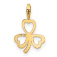 thumbnail image 6 of Auriga Fine Jewelry 10K Yellow Gold Heart Clover Charm for Women (L- 15 mm, W-10 mm), 6 of 6
