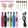 thumbnail image 1 of Mini Nail Polisher Machine Pen Shaped Drill Polishing Tools Manicure Pedicure Electric Grind Knife Set Art Tools(Rose Red）, 1 of 7