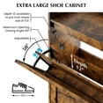 thumbnail image 4 of Shoe Cabinet with 4 Flip Drawers, Freestanding Shoe Cabinet Organizer, Shoes Storage Cabinet for Entryway, Narrow Shoe Rack Cabinet, 4 of 8