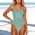 thumbnail image 2 of MDUKONU Maillot de Bain Vintage Rétro One Piece pour Femmes Vert M, 2 of 4