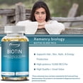 thumbnail image 5 of Biotina 10000 mcg: máxima potencia, promueve la salud del cabello, la piel, las uñas, los huesos y las articulaciones - 120 s, 5 of 5