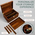 thumbnail image 3 of Public House Locking Wooden Keepsake Box, Customizable Design With Adjustable Tray. Large Wooden Box with Hinged Lid for Wedding and Memory Keepsakes, 3 of 8
