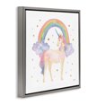 thumbnail image 2 of Stupell Industries Cottage Kids Nursery Unicorn Watercolor Gray Floating Frame Canvas Art, 25 x 25, by Jenaya Jackson, 2 of 7