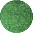 thumbnail image 1 of Ahgly Company Indoor Round Oriental Emerald Green Industrial Area Rugs, 3' Round, 1 of 4