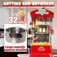 thumbnail image 3 of Popcorn Machine with Cart, 10 Oz Popcorn Maker with Stainless-Steel Kettle Makes up to 40 cups, Vintage Popcorn Popper Movie Theater Style, Red, 3 of 8