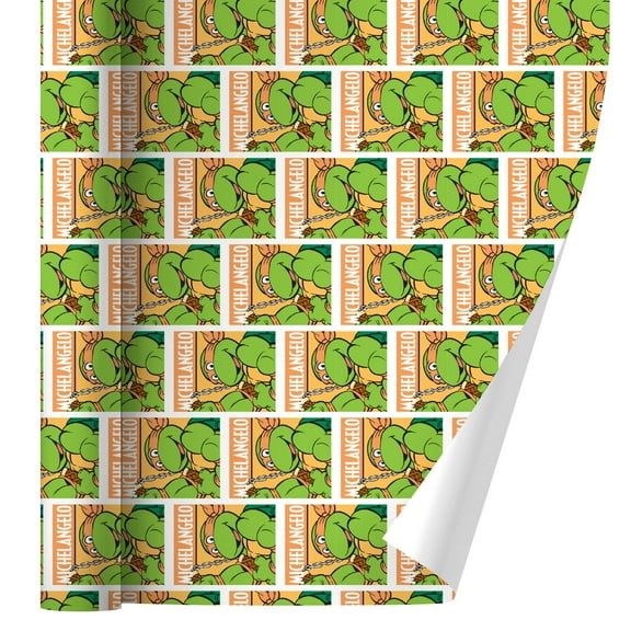 Teenage Mutant Ninja Turtles Michelangelo Gift Wrap Wrapping Paper Rolls
