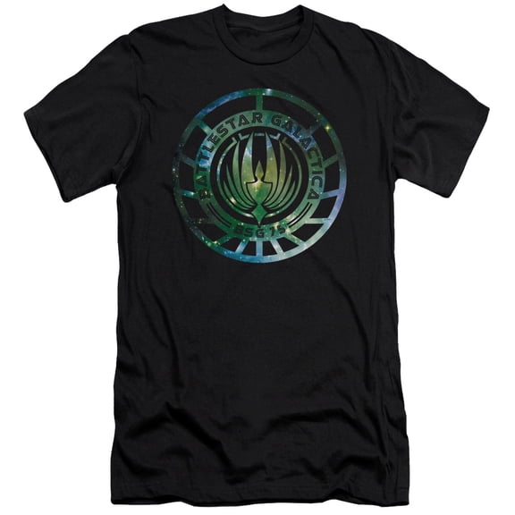 Battlestar Galactica (New) Galaxy Emblem S/S Adult 30/1 T-Shirt Black