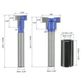 thumbnail image 3 of Uxcell 7/16" 5/8" Dia 6mm Shank Keyhole T-Slot Router Bit Set with 1/2" to 6mm Router Collet Adapter, 3 of 5