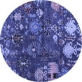 thumbnail image 1 of Ahgly Company Indoor Round Abstract Blue Modern Area Rugs, 6' Round, 1 of 4