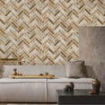 thumbnail image 6 of Cream Brick And Stone Textured Wallpaper, Embossed Wallcovering Roll: 41.7”W x 614”H- 177.80 sq ft, 6 of 6