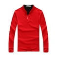thumbnail image 2 of Akiihool Mens Polos Mens Polo Shirts Long Sleeve Men's Sport Polo Shirt for Winter Tops Polo (Red,L), 2 of 3