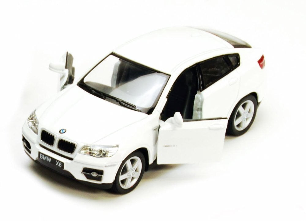 BMW X6, White Kinsmart 5336D 1/38 scale Diecast Model Toy Car (Brand New, but NOT IN BOX