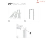 Modern Solid Interior Double Doors 64 x 80 inches with Handles
