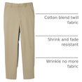 thumbnail image 4 of Pantalones French Toast 7 Slim Caqui con Cintura Ajustable, 4 of 7