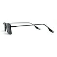 thumbnail image 3 of Luxurious Narrow Rectangular Metal Rim High Temple Sunglasses All Black, 3 of 3