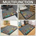 thumbnail image 4 of Block Game Rug Teen Boys Carpet with Pixel Game Element Decoration Mat, Block Game Rugs for Boy's Bedroom Bathroom Living Room Playroom, Non-Slip Children Gaming Area Rugs (Grey, 79" x 59"), 4 of 7
